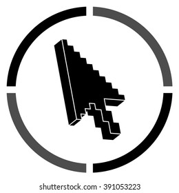 arrow cursor  - black vector icon