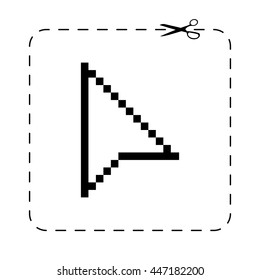 arrow cursor  - black vector icon