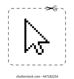 arrow cursor  - black vector icon