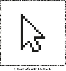 arrow cursor  - black vector icon