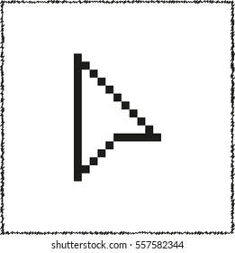arrow cursor  - black vector icon