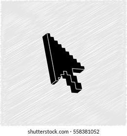 arrow cursor -  black vector icon