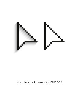 arrow cursor  - black vector icons