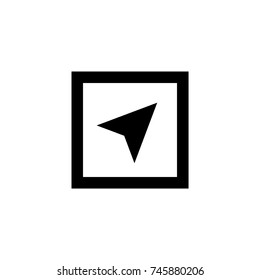 arrow cursor box logo icon vector illustration 