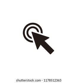 Arrow cursor click icon symbol