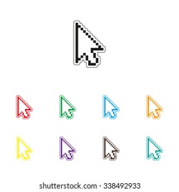 arrow cursor - color vector icon