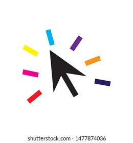 arrow. cursor. computer mouse. vector flat icon