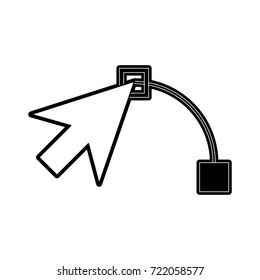 arrow cursor designing icon image 