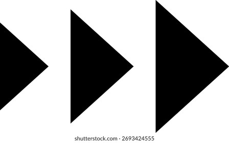 Seta, cursor, sinal de símbolo rápido dinâmico. Seta móvel dinâmica representando velocidade, rápida, ilustração de vetor de aceleração.