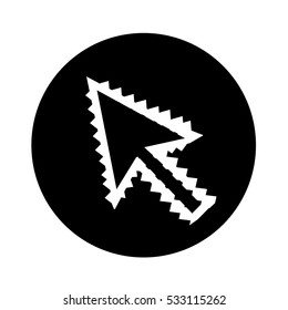 Arrow cursor Icon illustration design