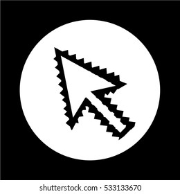 Arrow cursor Icon illustration design