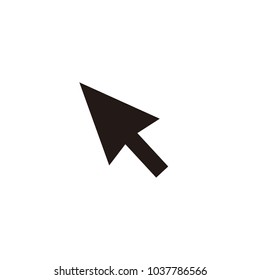 Arrow cursor icon isolated on white background