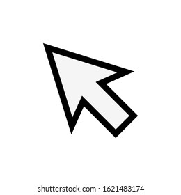 arrow cursor icon isolated on white background. vector illustration