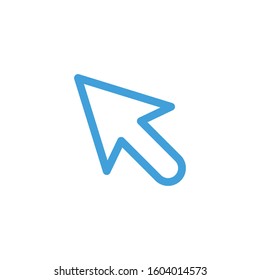 Arrow cursor icon. Line design template