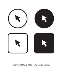 Símbolo de signo de icono de cursor de flecha. Icono de Vector de cursor de flecha eps 10