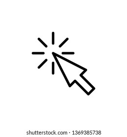 arrow, cursor icon. Simple thin line, outline vector of Arrows icons for UI and UX, website or mobile application