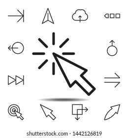 arrow, cursor icon. Simple thin line, outline vector element of Arrow icons set for UI and UX, website or mobile application