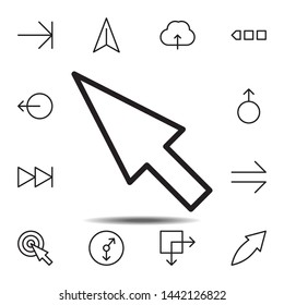 arrow, cursor icon. Simple thin line, outline vector element of Arrow icons set for UI and UX, website or mobile application