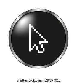 arrow cursor icon - vector button