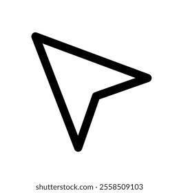 arrow cursor icon vector on white background. mouse pointer icon