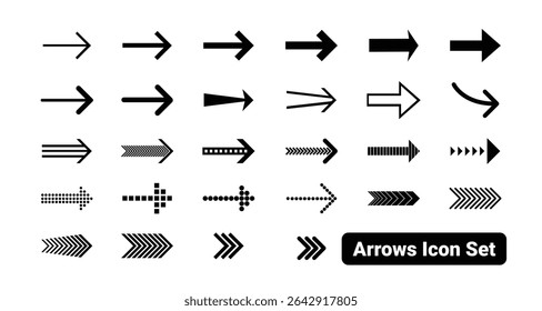 Arrow And Cursor Icons. Arrow icon set isolated on white background. Collection of different arrow set vector design.