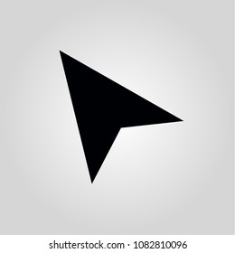 Arrow cursor, isolated pointer icon, vector illustration.