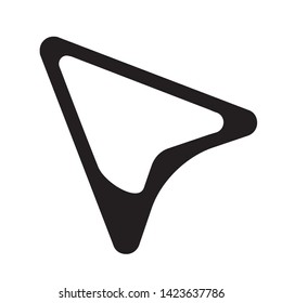 Arrow cursor, isolated pointer icon, vector illustration. EPS 10, Premium. - Vektör