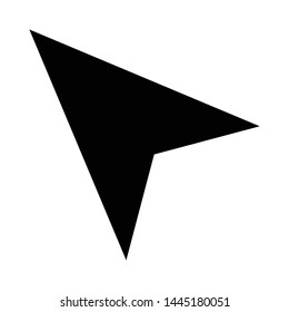 Arrow cursor, isolated pointer icon, vector illustration. - Vector