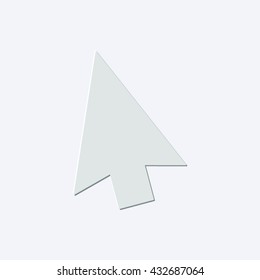 arrow cursor - light gray vector icon