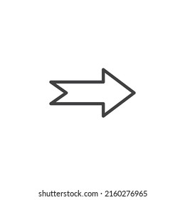 Arrow cursor line icon. linear style sign for mobile concept and web design. Arrow right outline vector icon. Symbol, logo illustration. Vector graphics