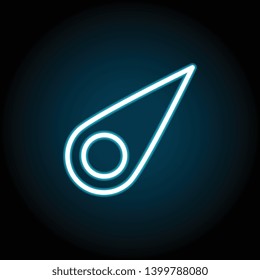 arrow, cursor neon icon. Simple thin line, outline vector of Arrow icons for UI and UX, website or mobile application on dark blue gradient background
