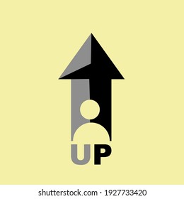 Arrow Cursor Over Logo Design Vector