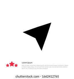 Arrow cursor, pointer icon, vector illustration.