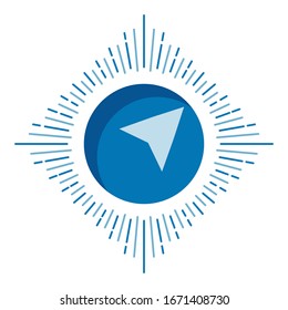 Arrow cursor, pointer icon, vector illustration.
