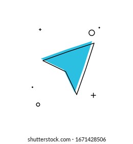 Arrow cursor, pointer icon, vector illustration.