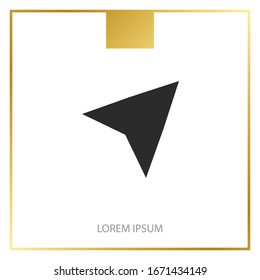 Arrow cursor, pointer icon, vector illustration.