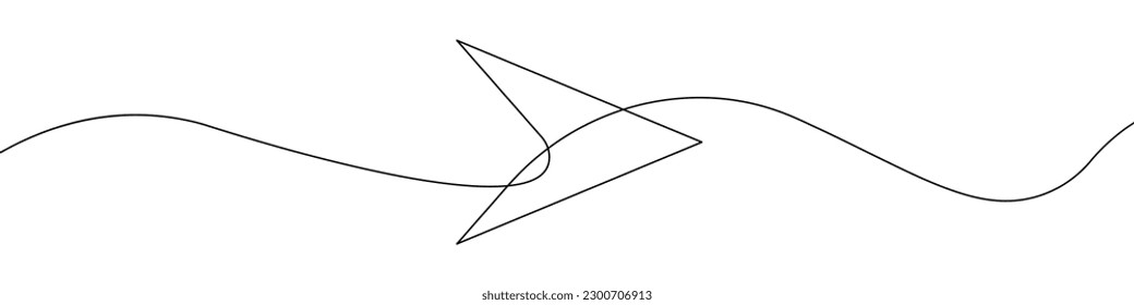 Flecha, vector de dibujo continuo de la línea de señas del cursor. Flecha de una línea, fondo vectorial del cursor. Flecha, icono del cursor. contorno continuo de Arrow, cursor. Flechas lineales, diseños de cursores.