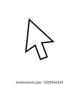 Arrow cursor vector icon isolated.