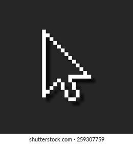 arrow cursor    - vector icon with shadow