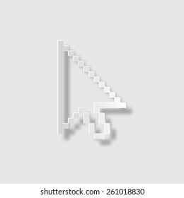 arrow cursor   - vector icon with shadow