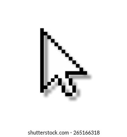 arrow cursor  - vector icon with shadow