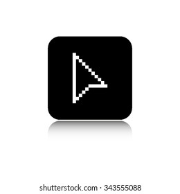 arrow cursor - vector icon  with shadow