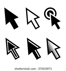 Arrow Cursors Symbol Icons Set. Vector