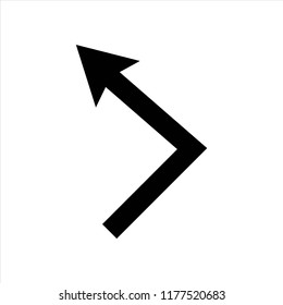 arrow curve. isolated icon object.