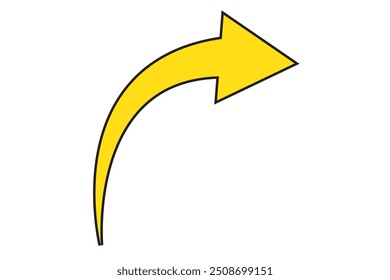 arrow curved graph design element free hand drawing vector illustration