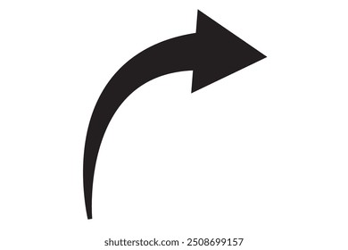 seta curva gráfico design elemento mão livre desenho vetor ilustração