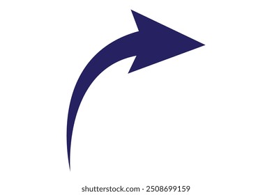 arrow curved graph design element free hand drawing vector illustration