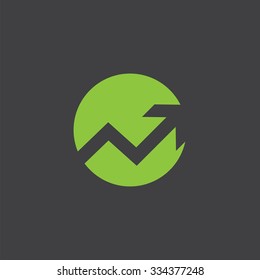 arrow up cut identity template icon design element