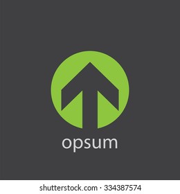 arrow up cut identity template icon design element