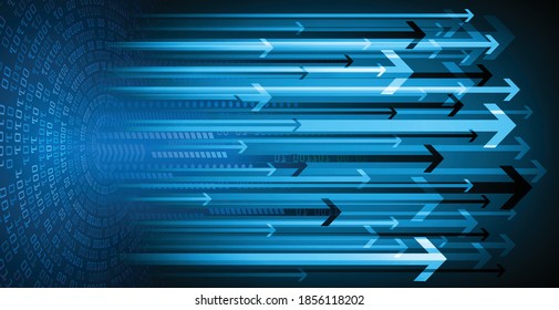 Arrow cyber circuit future technology concept background
